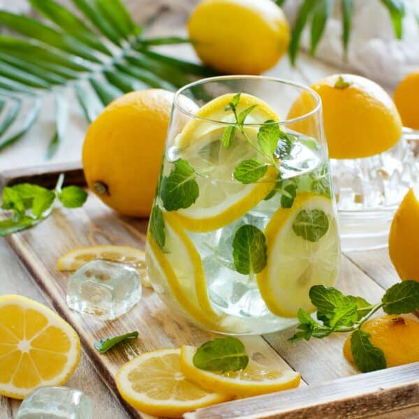 Homemade refreshing lemonade